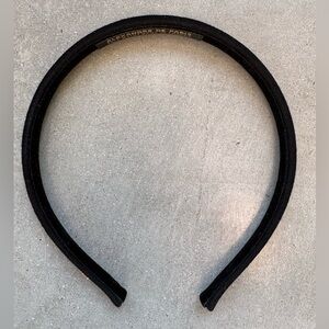 Alexandre De Paris Black Suede Headband